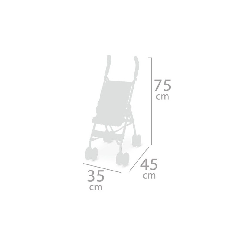 Poussette Poupée DeCuevas Nice Doll Trolley Big Chair 90146 - Pliante Avec Harnais, 75cm