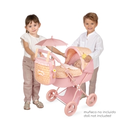 Poussette de poupée pliable avec poignée réglable et peluche Honey DeCuevas 80070 | DeCuevas Toys