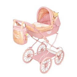 Poussette de poupée pliable avec poignée réglable et peluche Honey DeCuevas 80070