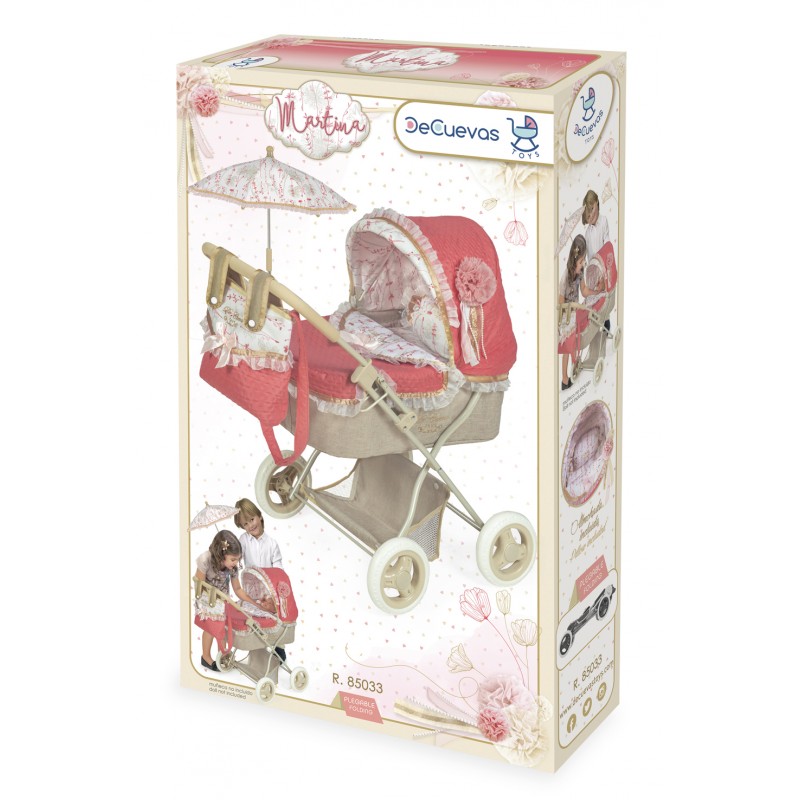 Chariot De Poupée Provence Pliable Avec Parasol DeCuevas - Pour Enfant 3 Ans Et Plus, Design Réaliste - 3